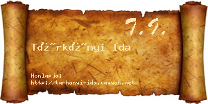 Tárkányi Ida névjegykártya